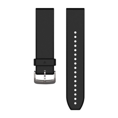 Paski do zegarka QuickFit® 22 Srebrno czarny silikonowy