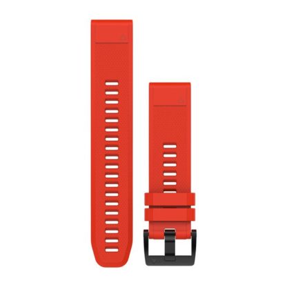 Paski do zegarka QuickFit® 22 Ognistoczerwony silikonowy