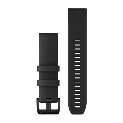 Paski do zegarka QuickFit® 22 Czarny z zapięciem ze stali nierdzewnej