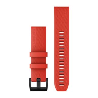 Paski do zegarka QuickFit® 22 Czerwony z czarnym zapięciem ze stali nierdzewnej