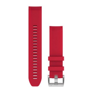 Paski do zegarka QuickFit® 22 Silikonowy pasek w kolorze czerwonej plazmy
