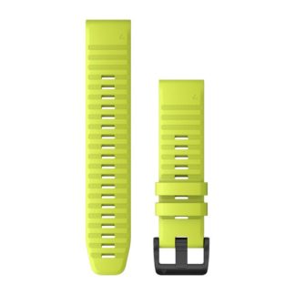 Paski do zegarka QuickFit® 22 Żółty z czarnym zapięciem silikonowy